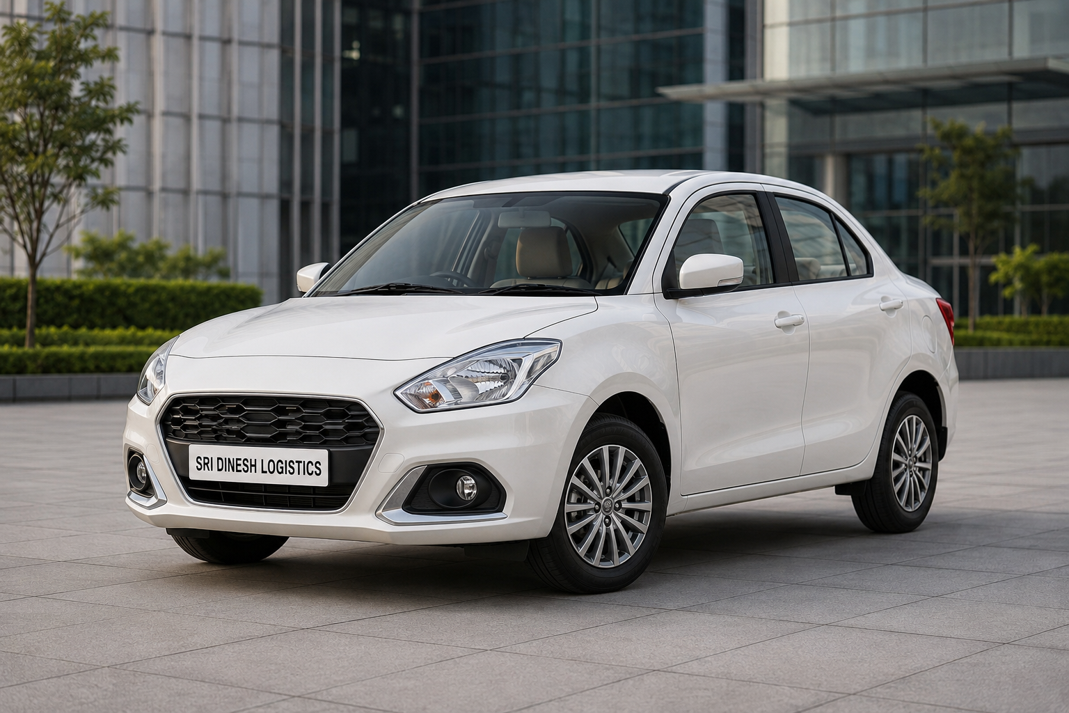 New Swift Dzire representative vehicle option for Sri Dinesh Logistics
